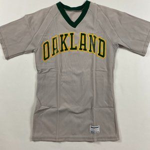 Vintage MacGregor Sand Knit Oakland Athletics A's Baseball Jersey Mens Small MLB